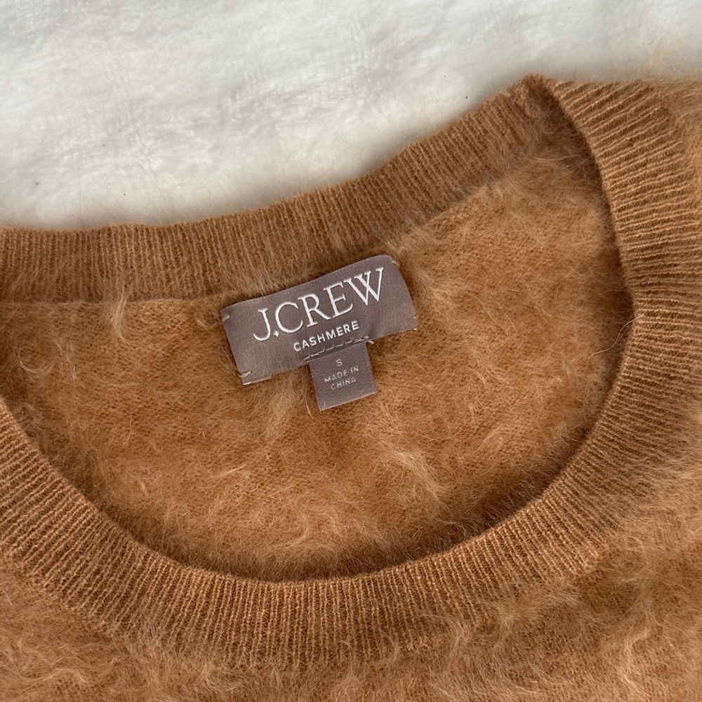 J. Crew Women's Cozy Brown Crew Neck Sweater - Picture 2 of 3